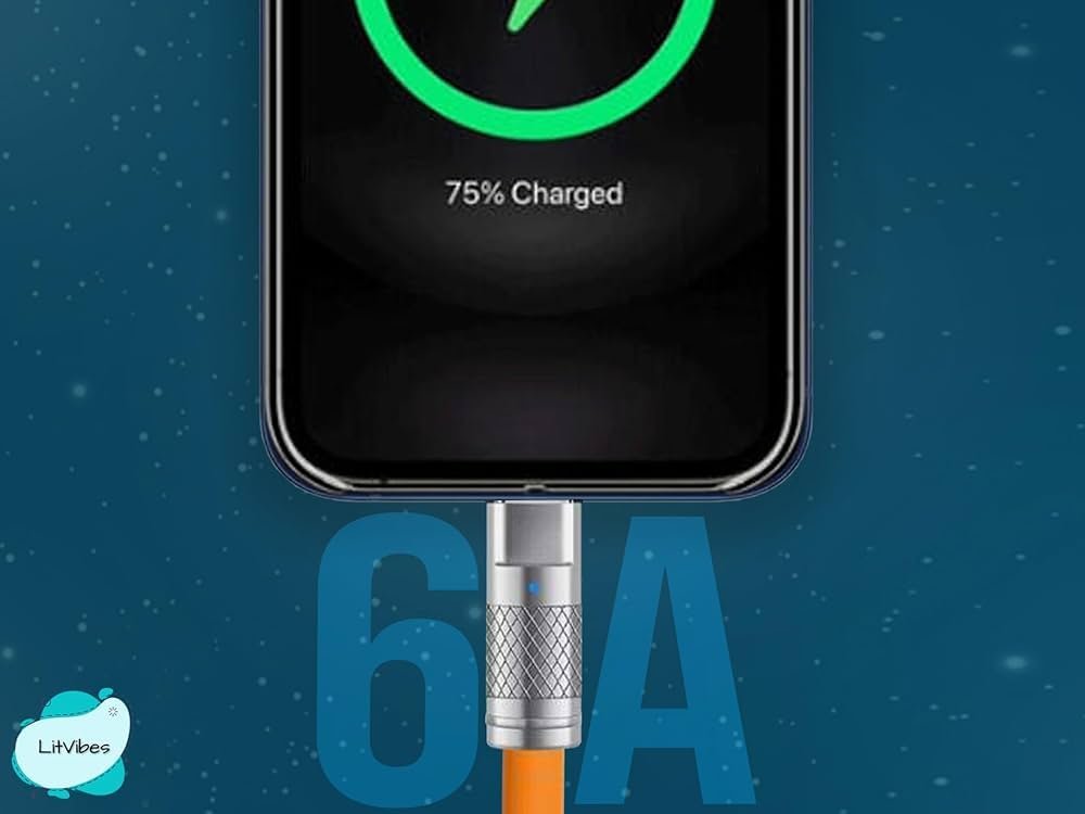 Portable 120W Charger Cord-Wire Compatible with iOS