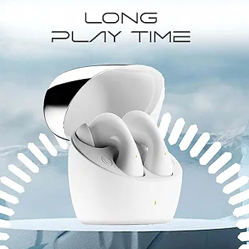 Wireless In-Ear Earbuds with ENC, Low Latency Gaming & Type-C Fast Charging (White)