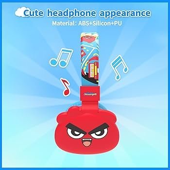 Booma Echo Over-Ear Wireless Headphones – Bluetooth 5.4, Hi-Res Audio, 55H Playtime, USB-C Fast Charging, Kid-Safe Modes (Red)