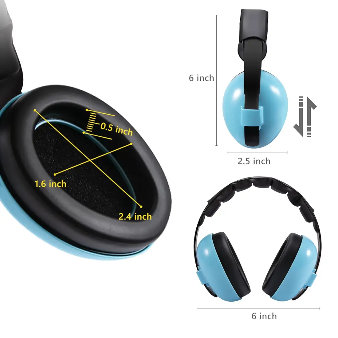 Kids Noise Reduction Earmuffs – Baby & Toddler Hearing Protection, 26dB Noise Cancelling