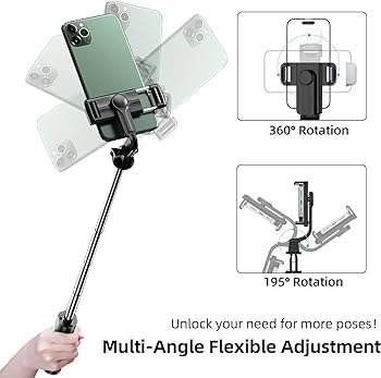 Selfie Stick, Extendable Selfie Stick with Wireless Remote and Tripod Stand