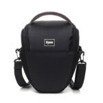 Compact Water Resistant DSLR Camera Bag/Case with Side Pockets & Adjustable Shoulder Strap – Anti-Shock, Black & Grey