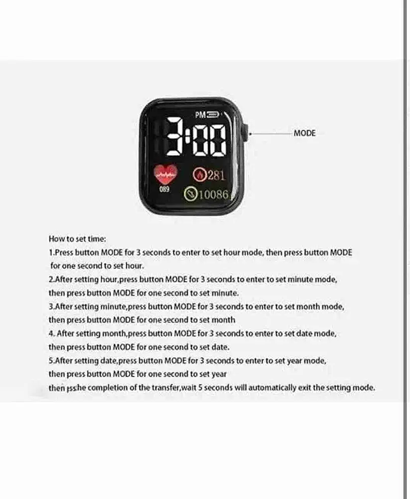 Luminous LED Display Fashionable Watch – Mehroon Strap