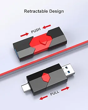 5-Pack 64GB USB 2.0 Flash Drives – LED Indicator