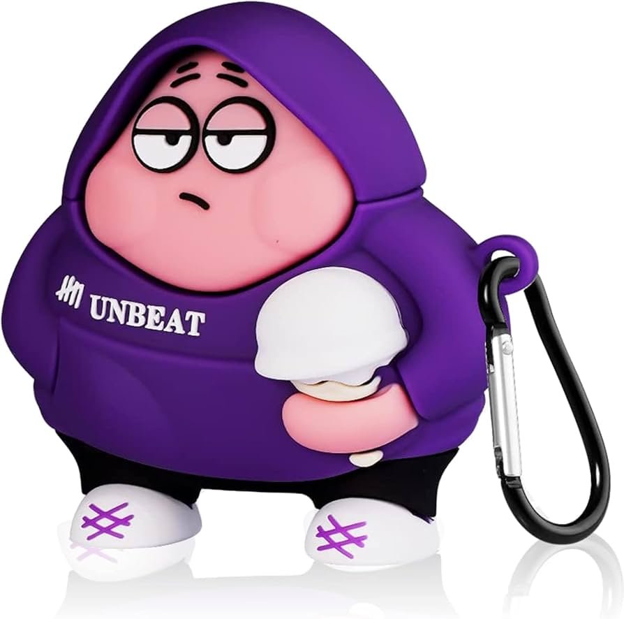 AirPods 4 Gen Case Cover with Keychain (Unbeat Purple) | Cute Soft Silicone TPU Protective Case | Shockproof Full Body Skin Cover Compatible with AirPods 4th Generation (2024)