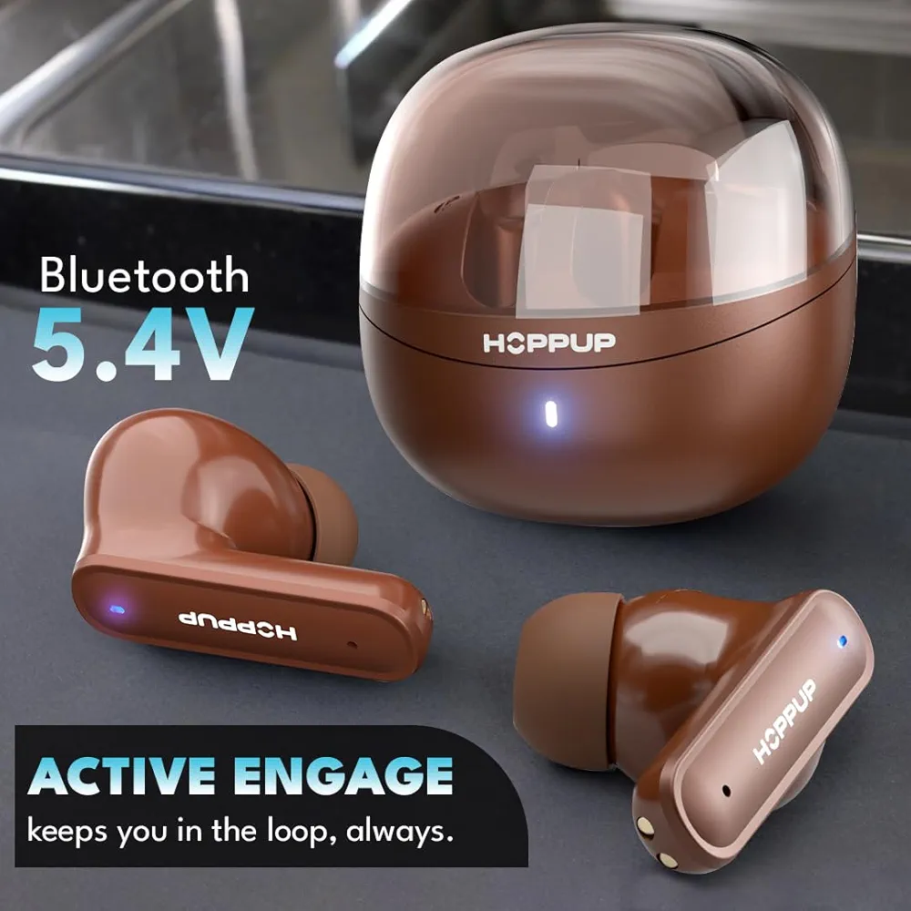 True Wireless Earbuds with 40H Playtime, AI ENC & Low Latency Bluetooth 5.4 (Windsor Tan)