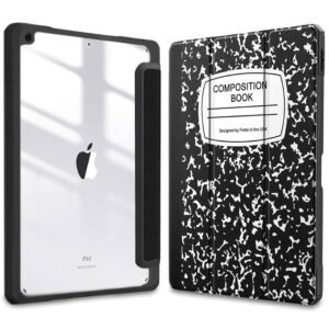 Smart Cover with Transparent Back for iPad 10.2 Inch (2021/2020/2019) – Composition Book Design