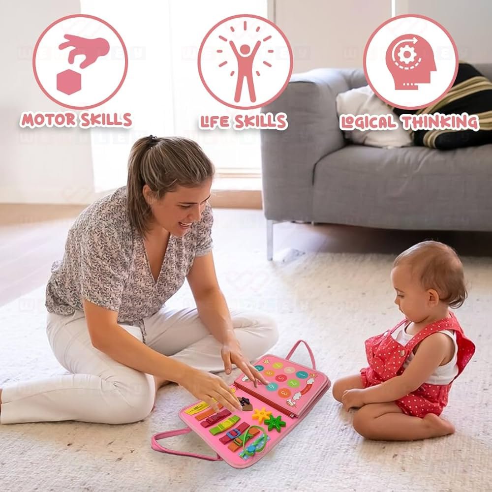 Busy Board Activity Binder – Interactive Learning Toy