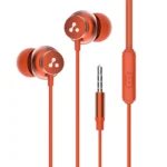 Stringz 38 Wired In-Ear Headphones with Mic, HD Sound & High Bass, 3.5mm Jack (Amber Orange)