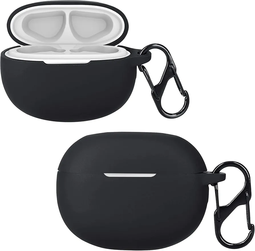 Case Cover Compatible with Realme Buds Air 3 (Earbuds Not Included) – Soft Silicone Pouch (Black)