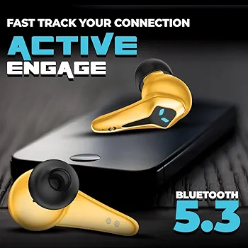 Gaming Earbuds XO3 with 35ms Low Latency, 13mm Drivers, ENC, 50H Playtime & Bluetooth v5.3 (Yellow, True Wireless)