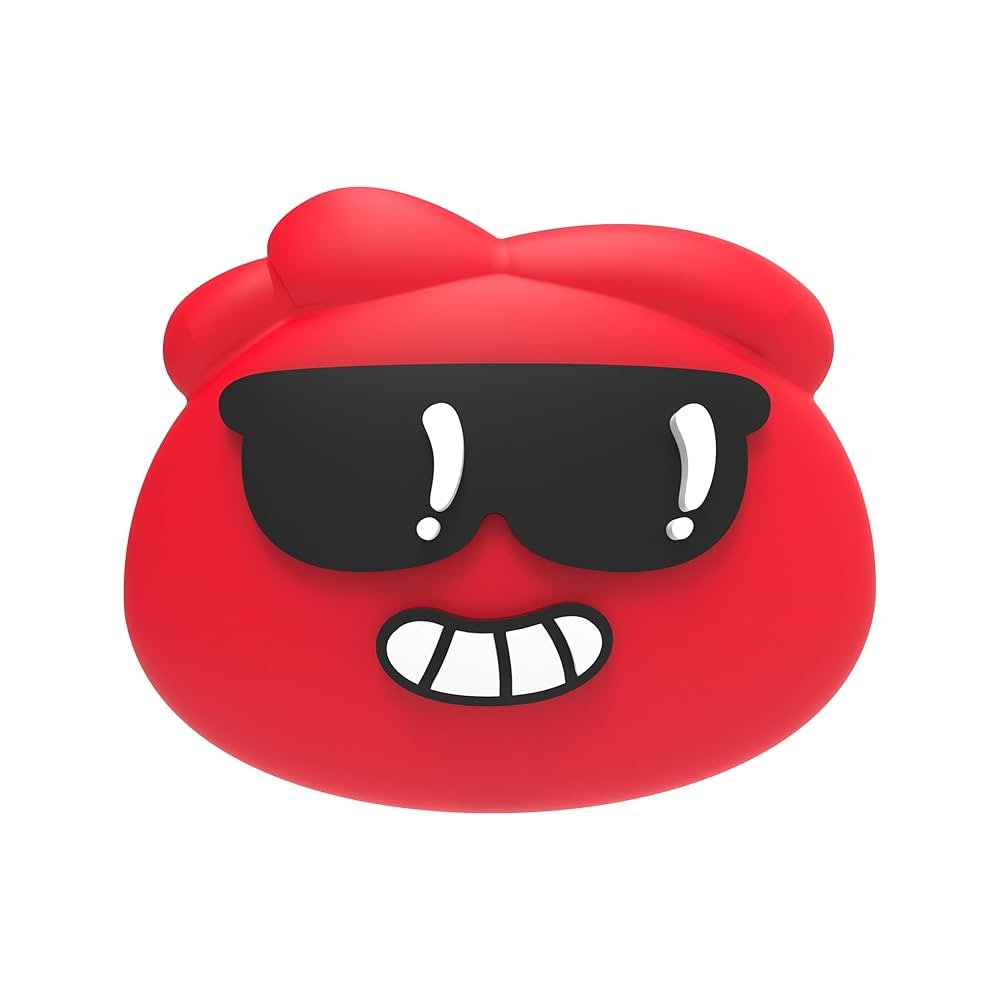 Wired Earphones for Kids with 3.5mm Jack & USB-C Adapter – Colorful In-Ear Headphones with Volume Control, Tangle-Free 1.2m Cable & Silicone Carry Case (Red)