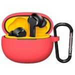 Silicone Protective Case for AirPods Pro 2 with Antilost Lanyard & Carabiner – Shockproof Full Protection Cover (Red)