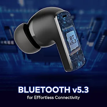 Wireless In-Ear Earbuds with 10mm Dynamic Driver, Deep Bass & AI ENC, 30H Playtime, Fast Charging, BT V5.3, IPX5 Water Resistant (Black)