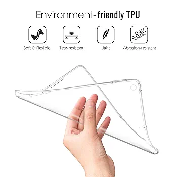 Silicone Soft TPU Back Cover Case for iPad 9.7 Inch (2017) – Crystal Clear