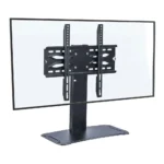 Portable TV Stand for 32–55 Inch LED & LCD Smart TVs | Heavy Duty Adjustable Table-Top Mount Stand, Alloy Steel, Black