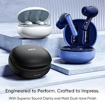 True Wireless Earbuds with 45H+ Playtime, 13mm Bass Drivers, Fast Charging & Bluetooth v5.3 (Blue)