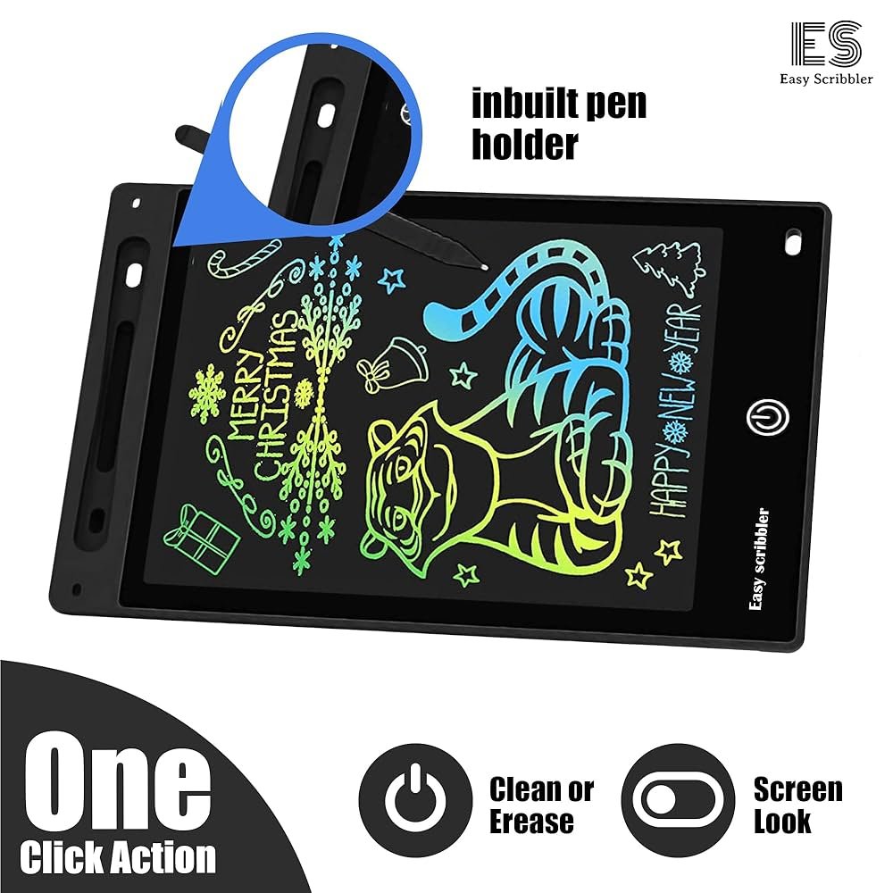 12 Inch Colorful Letters Reusable Portable LCD Writing Pad