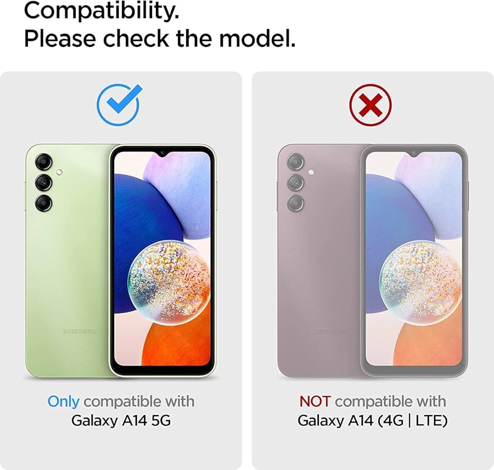 Compatible Samsung Galaxy A14 5G | Non-Moving Glitter TPU Shockproof Case for Girls & Women – Purple