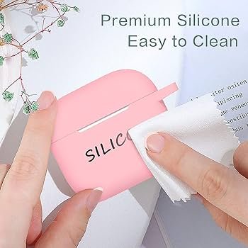 AirPods 4 Gen Case Cover with Keychain (Pink) | Cute Soft Silicone TPU Protective Case | Full Shockproof Skin Cover for AirPods 4th Generation (2024)