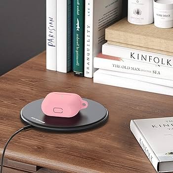 AirPods 4 Gen Case Cover with Keychain (Pink) | Cute Soft Silicone TPU Protective Case | Full Shockproof Skin Cover for AirPods 4th Generation (2024)