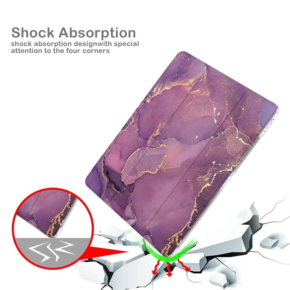 Flip Case Cover for iPad 10.2 Inch – Purple Marble