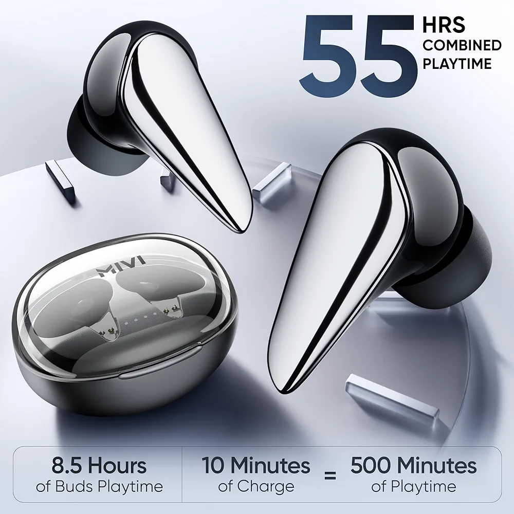 i7 True Wireless Earbuds – 3D Soundstage, High-Fidelity Drivers, Deep Bass, and Immersive Audio Experience (Pearl Black)