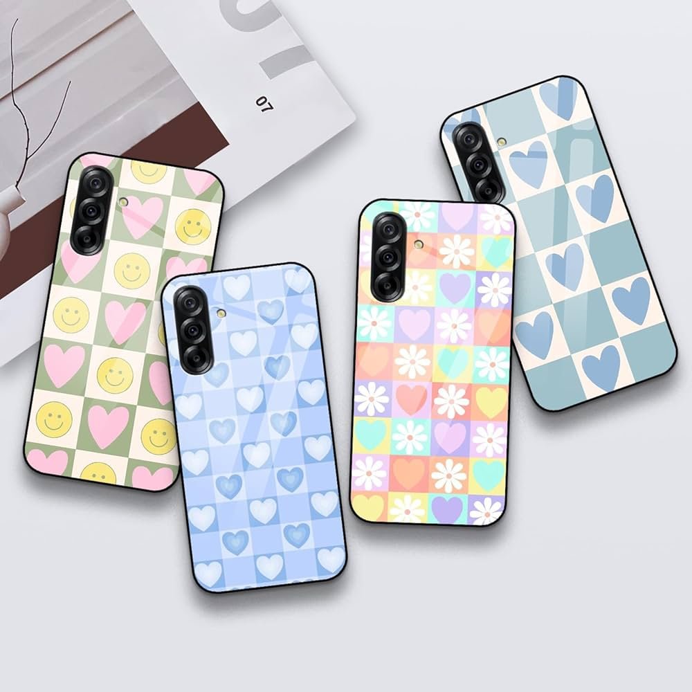 Back Cover Compatible with Samsung Galaxy A36 5G | Multi Colour Checkered Customized | Shockproof TPU Bumper with Camera Protection