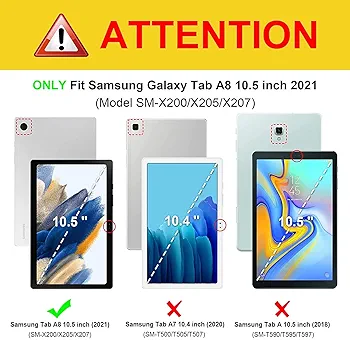 Slim Hybrid Case for Samsung Galaxy Tab A8 10.5 Inch (2022) – Transparent Back
