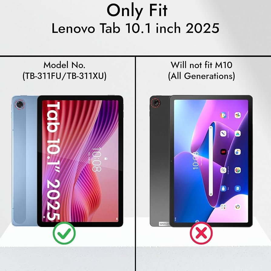 Cover for Lenovo Tab 10.1 Inch 2025 | Ocean Blue Folio Flip Cover Case – Premium Faux Leather Stand Case