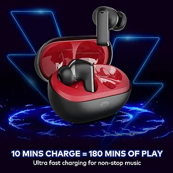 Wireless In-Ear Earbuds with 10mm Dynamic Driver, Deep Bass & AI ENC, 30H Playtime, Fast Charging, BT V5.3, IPX5 Water Resistant (Black)