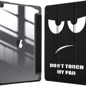 Smart Cover with Transparent Back for iPad 10.2 Inch (2021/2020/2019) – Don’t Touch Design