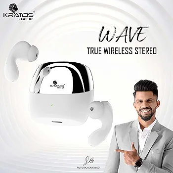 Wireless In-Ear Earbuds with ENC, Low Latency Gaming & Type-C Fast Charging (White)
