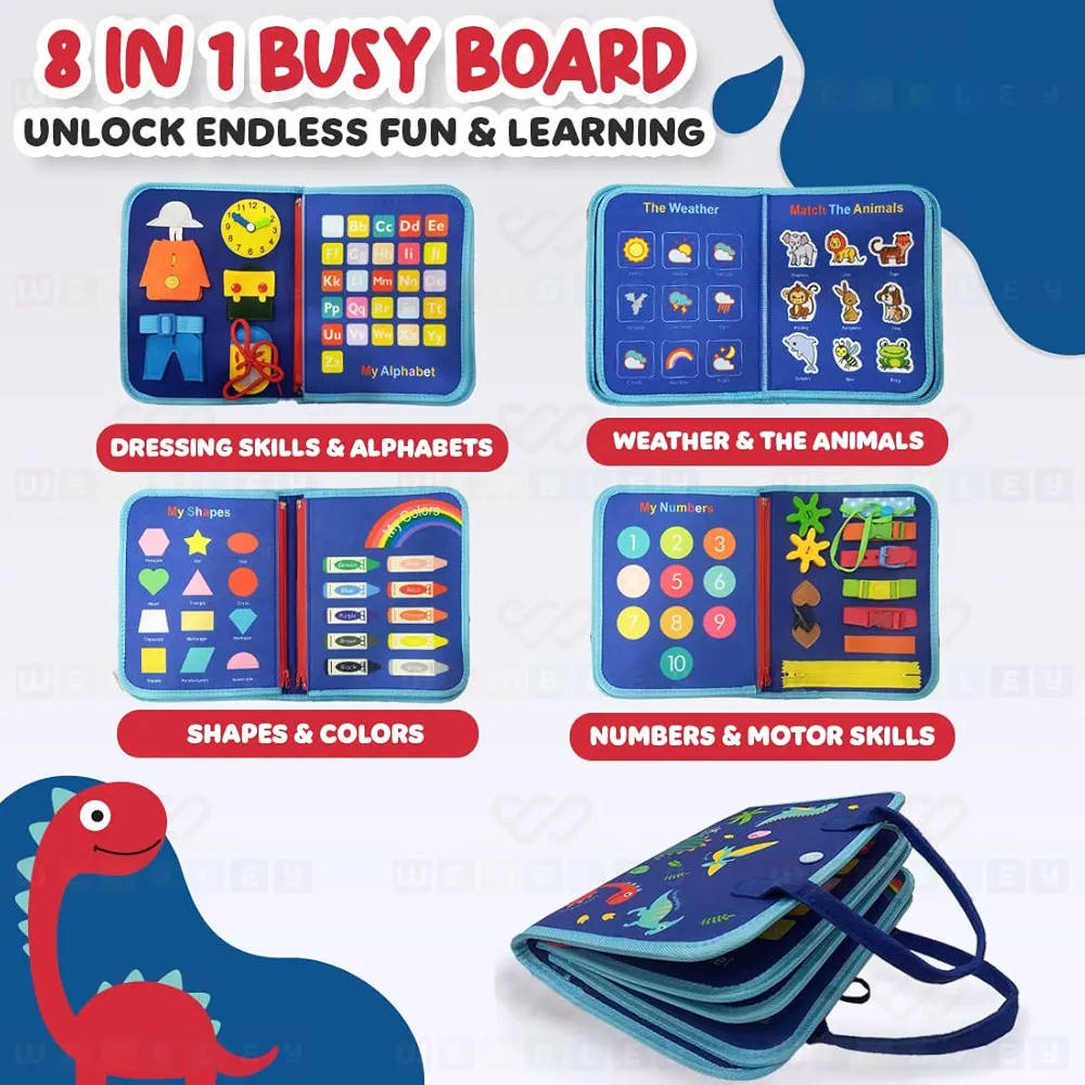 Busy Board Activity Binder – Interactive Montessori Toy