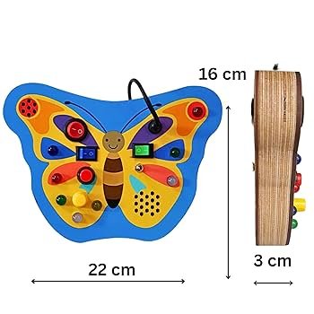 Twinkle Wings Smart Busy Board – Bluetooth Musical Montessori Toy