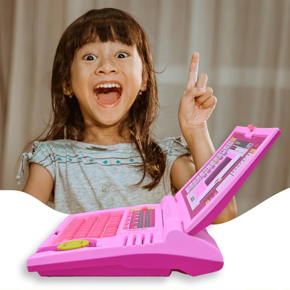 Educational Laptop Computer Toy for Kids – Pink