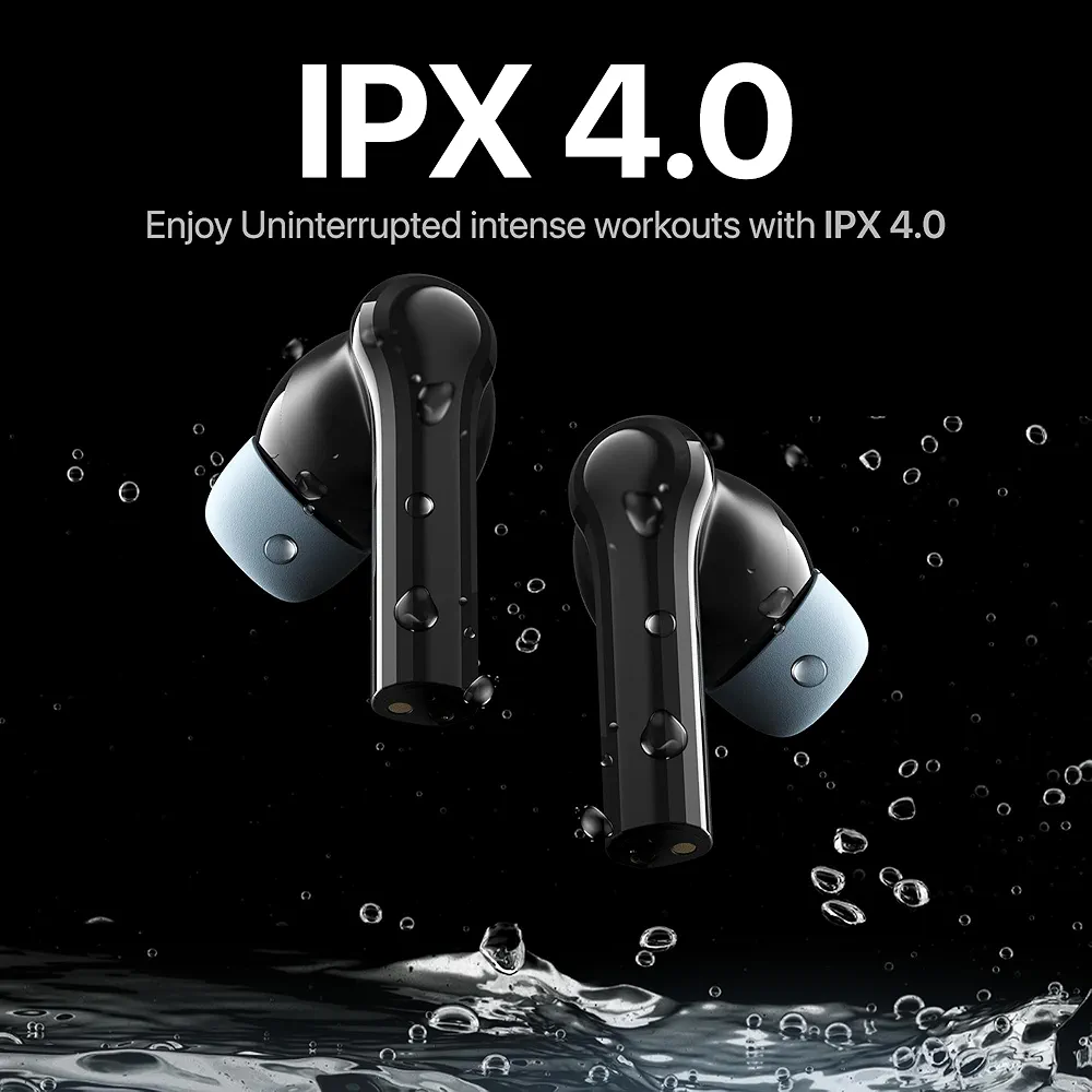 Mivi DuoPods Maxx Cobalt Black | 13mm Bass Drivers, 50Hrs Playtime, AI-ENC HD Call Clarity, Gaming Mode Wireless Bluetooth Earbuds