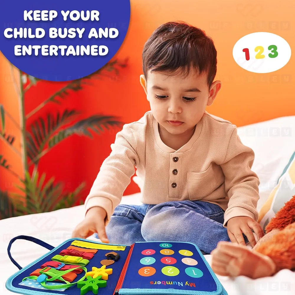 Busy Board Activity Binder – Interactive Montessori Toy