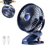 4000mAh Rechargeable 6 Inch Desktop Mini Clip Fan