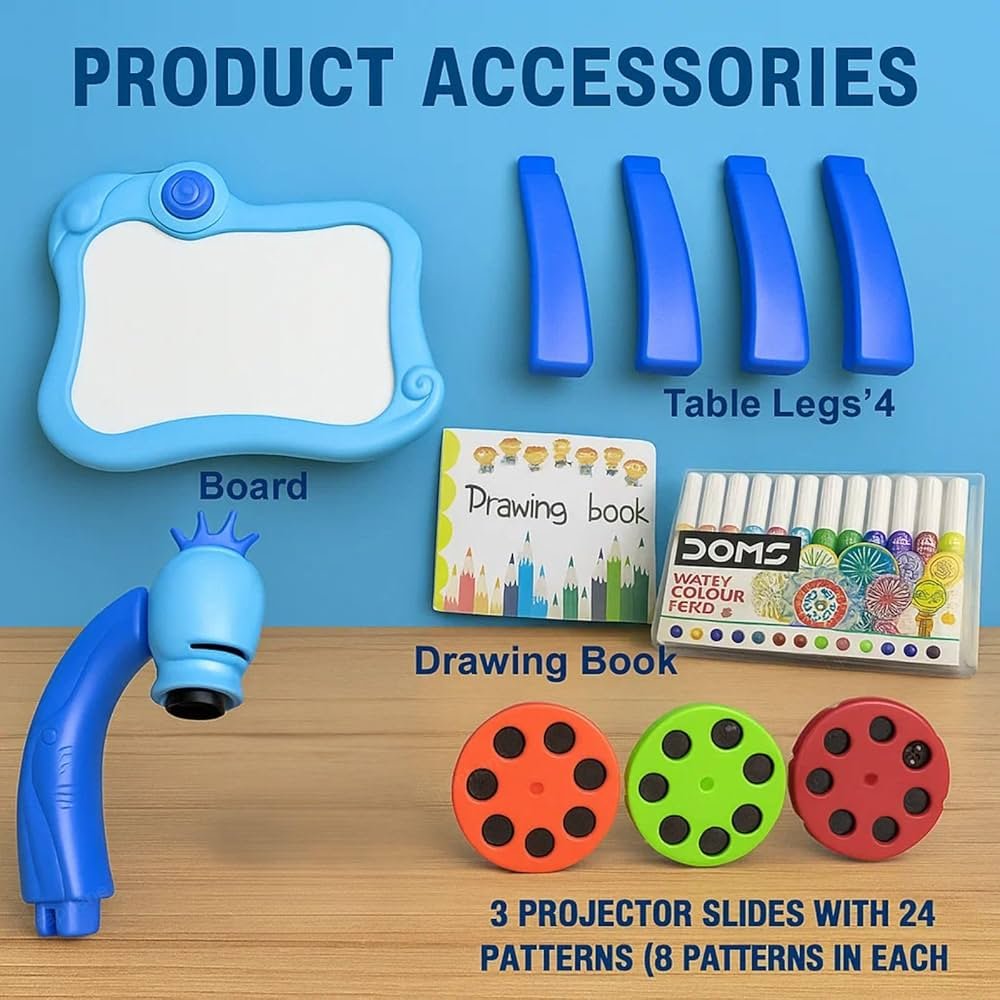Drawing Projector Table Set Blue Led