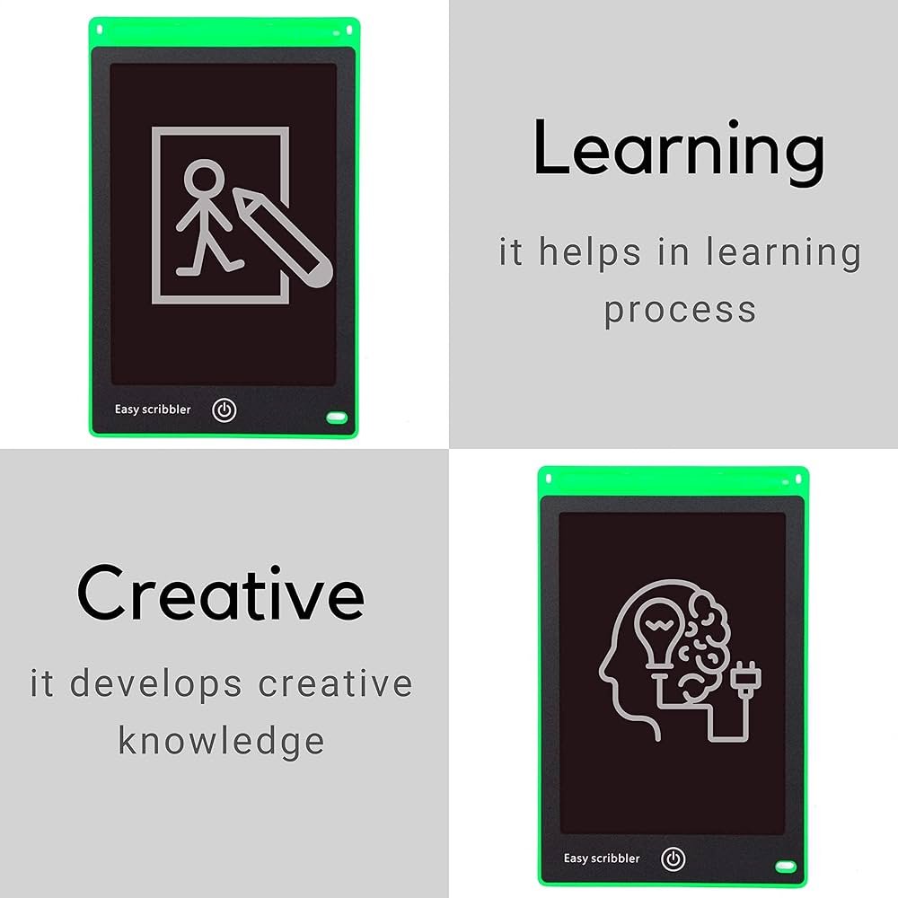 12 Inch LCD Writing Tablet for Kids – Green, Reusable