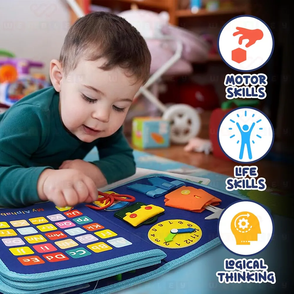 Busy Board Activity Binder – Interactive Montessori Toy