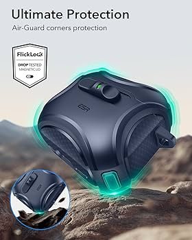 AirPods 4 Case (2024) Blue | MagSafe Compatible | Hybrid Drop Protection | Cyber Series TPU Protective Cover with Lock & Easy Open Design for AirPods 4th Gen (USB-C)