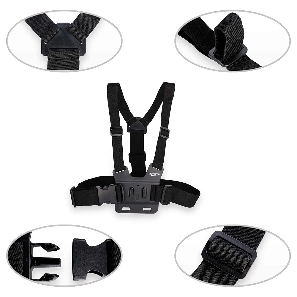 Adjustable Chest Strap Mount Harness for Hero 13/12/11/10/9/8, DJI Osmo Action, Insta360 & SJCAM – Lightweight, Ergonomic Body Belt for Outdoor Sports & Adventure Filming