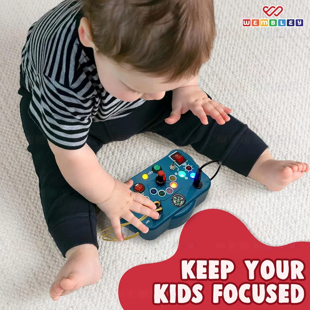 Busy Board Switch Light Game – Montessori Interactive Toy