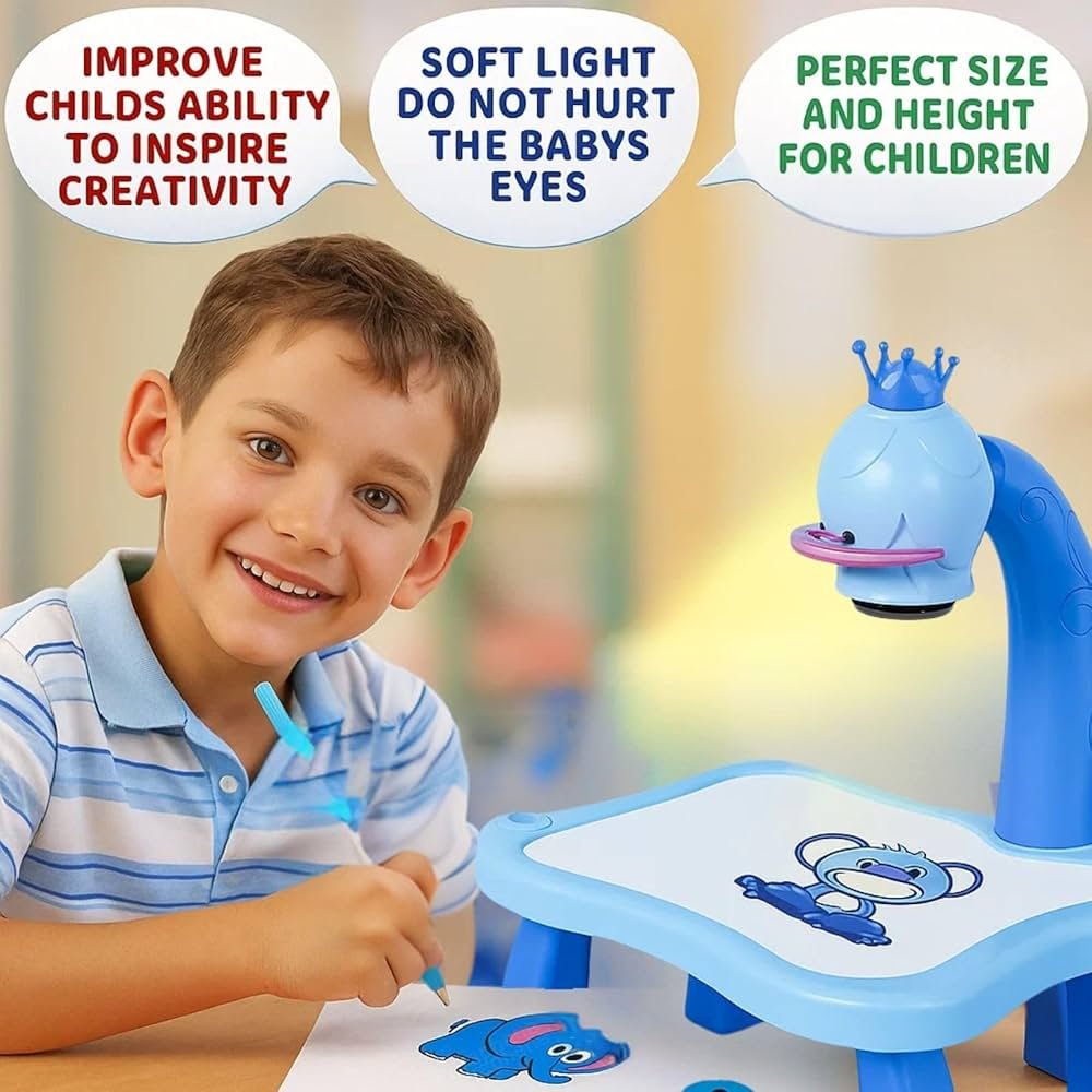 Drawing Projector Table Set Blue Led