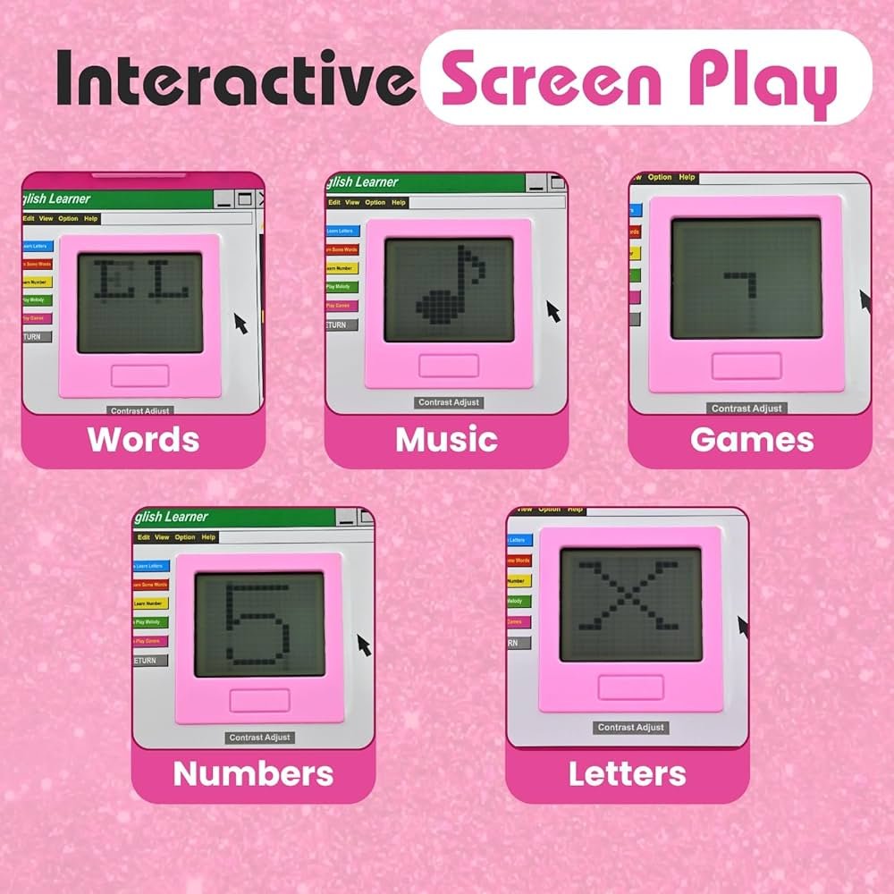 Educational Laptop Computer Toy for Kids – Pink