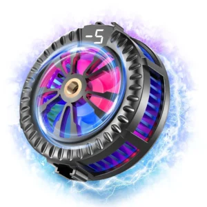 Magnetic Phone Cooler for Gaming – Enhanced Refrigeration Chip, 7-Blade Turbo Fan, Fast Cooling for BGMI, PUBG, Freefire & Long Gaming Sessions