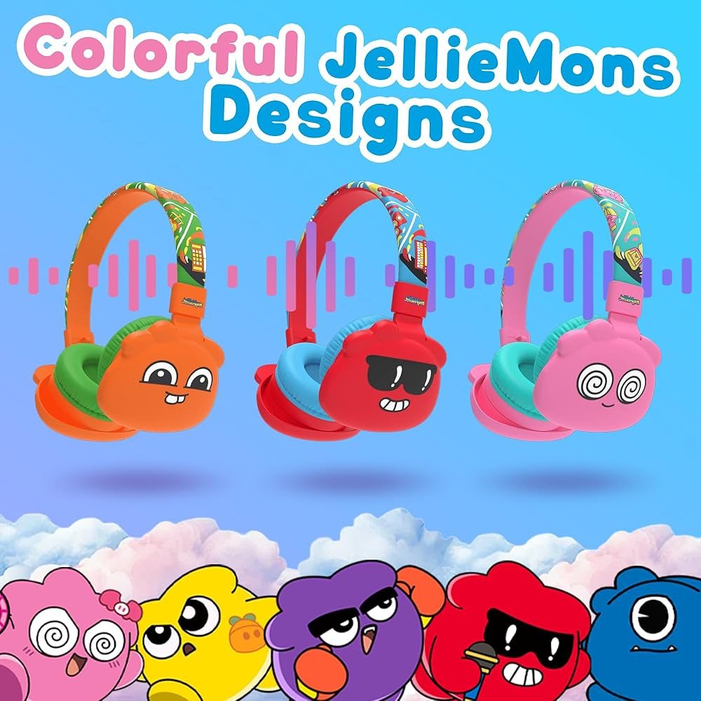 Booma Echo Over-Ear Wireless Headphones | Bluetooth 5.4 | Hi-Res Audio | 55H Playtime | USB-C Fast Charging | 10M Range | Kid-Safe Modes | Comfortable & Durable Design (Blue)