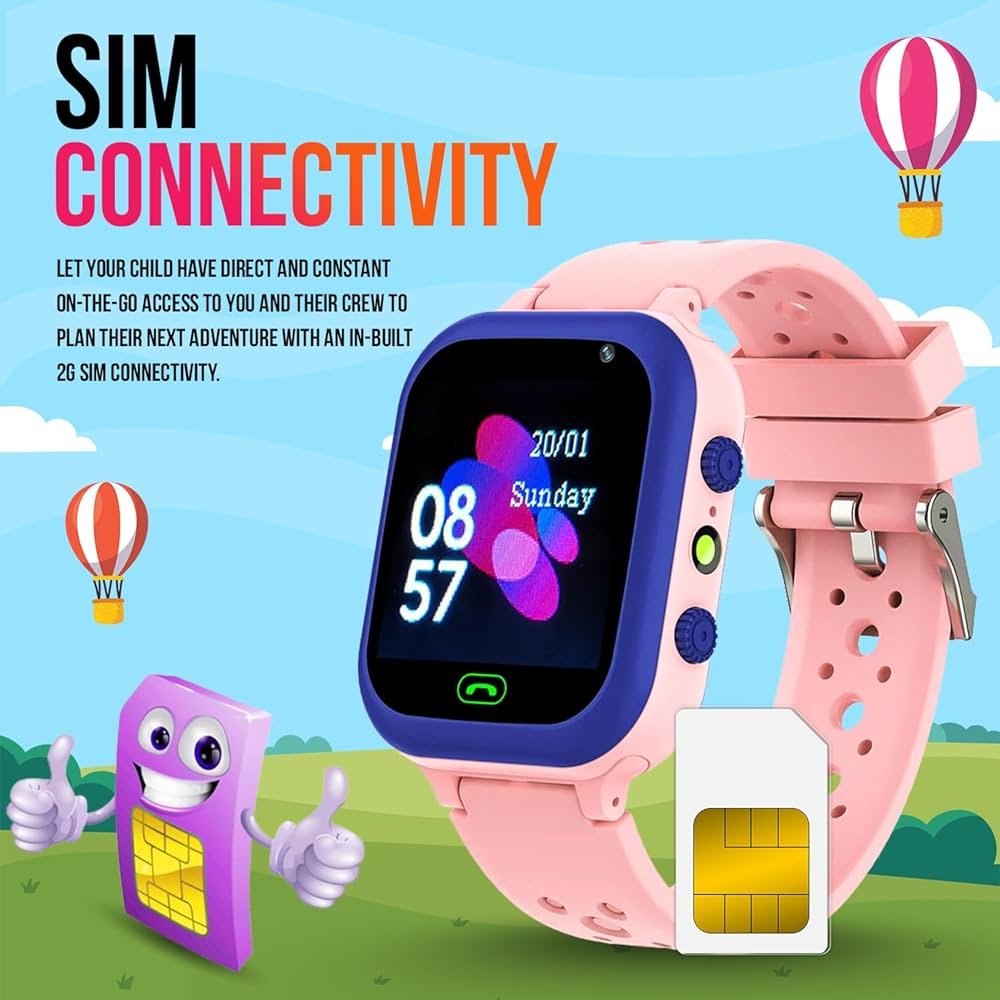 2G SIM Card Smart Watch for Kids with GPS, Music & Calling